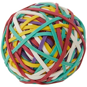 U Brands Ball Of Rubber Bands, Assorted Colors