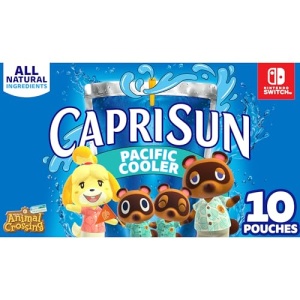 Capri Sun Pacific Cooler Mixed Fruit Naturally Flavored Kids Juice Drink Blend (10 ct Box, 6 fl oz Pouches)